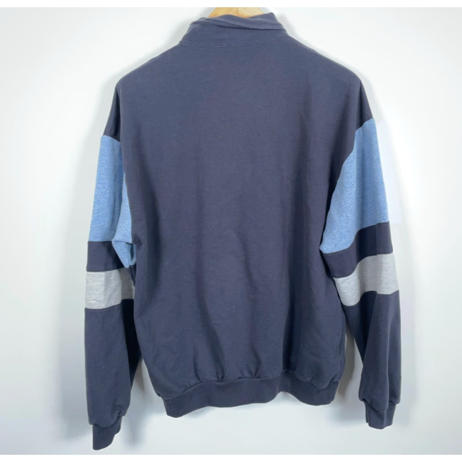 Vintage VINTAGE LD Sport International Polo Shirt Mens 2XL XL Striped Long Sleeve Beige Blue 90s 80s Dad Retro Heavyweight Casual Shirt Size US XL / EU 56 / 4 - 2 Thumbnail