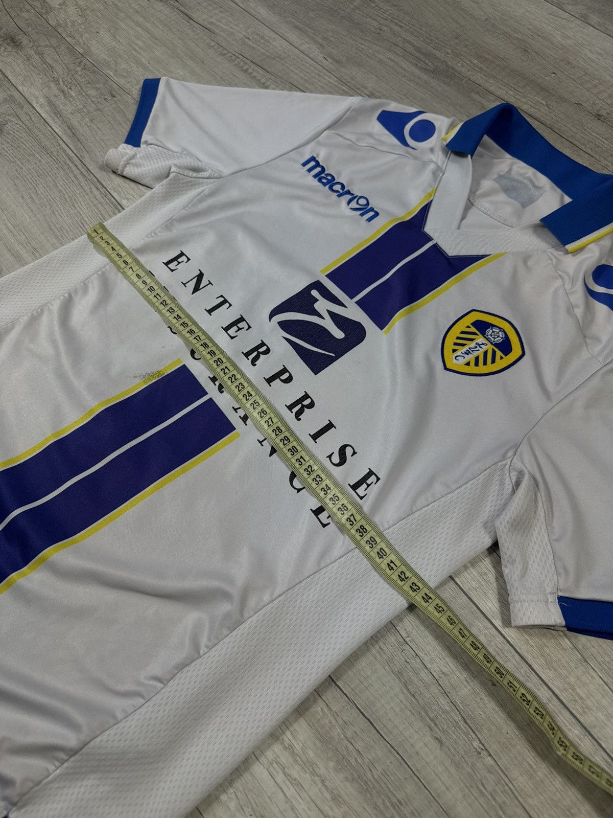 Macron Sam Byram Leeds United 2013 2014 Home Soccer Jersey Macron Size US M / EU 48-50 / 2 - 9 Thumbnail