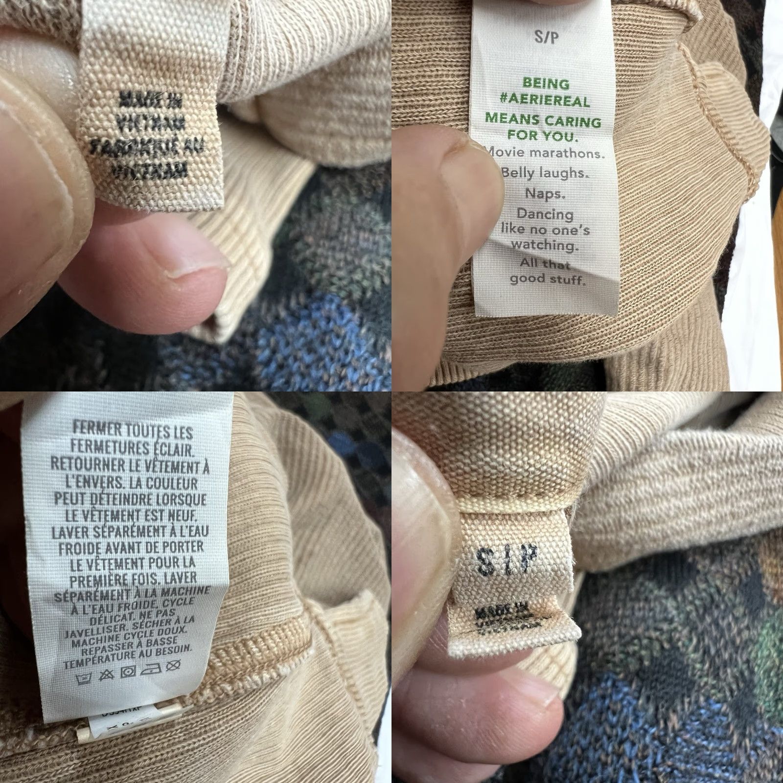 Vintage Aerie Hooded Sweatshirt 1/4 Button-Up Womens S Tan Solid V-Neck Hooded Pullover Casual Activewear Women S Tan Sweatshirt Size S / US 4 / IT 40 - 8 Thumbnail