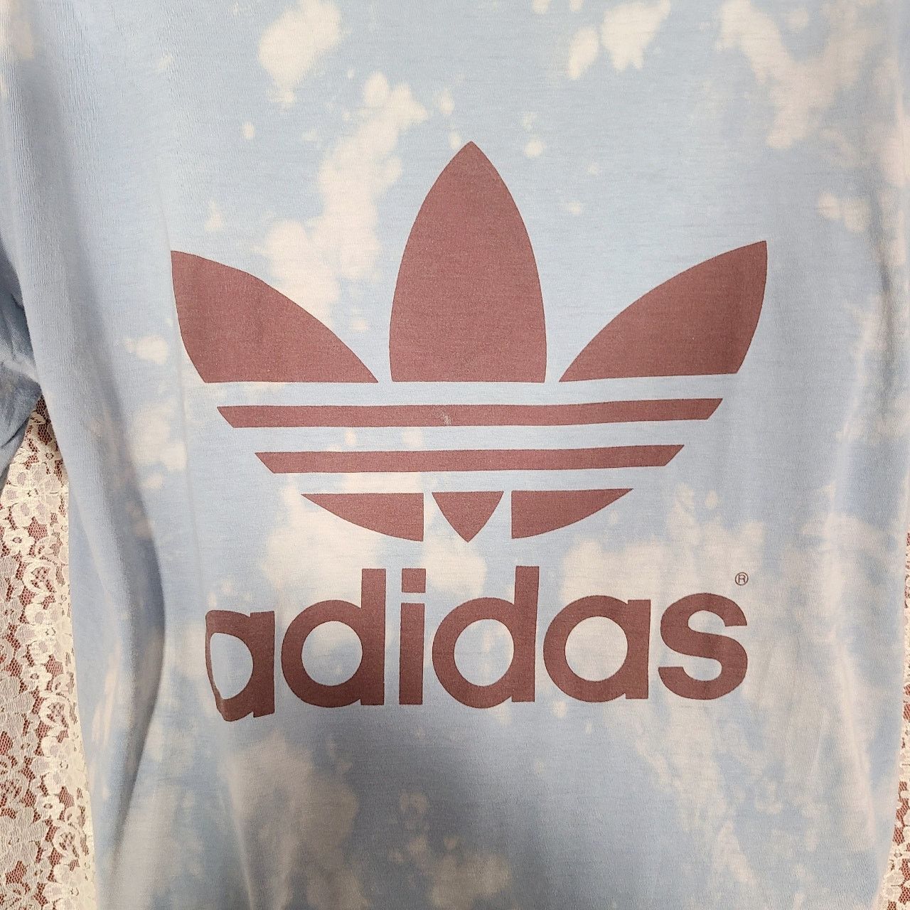 Adidas Adidas bleach tie dye blue white large logo t-shirt medium Size US M / EU 48-50 / 2 - 3 Thumbnail