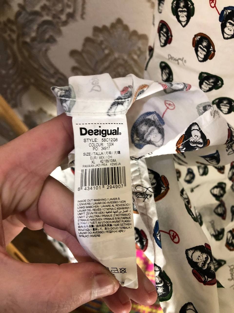 Desigual × Vintage VERY RARE DESIGUAL MONOGRAM LONG SLEEVE SHIRT DESIGNER DELUX Size US XL / EU 56 / 4 - 6 Thumbnail