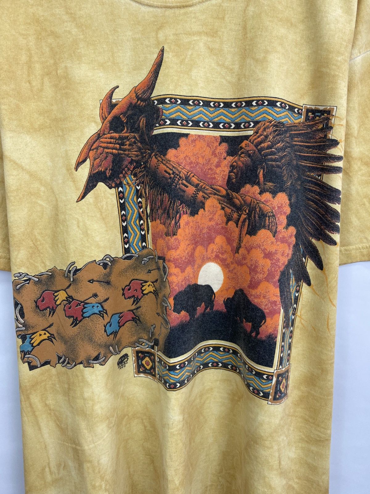 Gildan 🇺🇸 Vintage 1995 Navajo Indians Western T-Shirt Rare Retro Y2K Size US XL / EU 56 / 4 - 4 Thumbnail