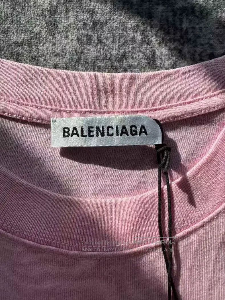 Balenciaga Balenciaga Pink Front and Back Logo Short Sleeve Size US M / EU 48-50 / 2 - 3 Thumbnail