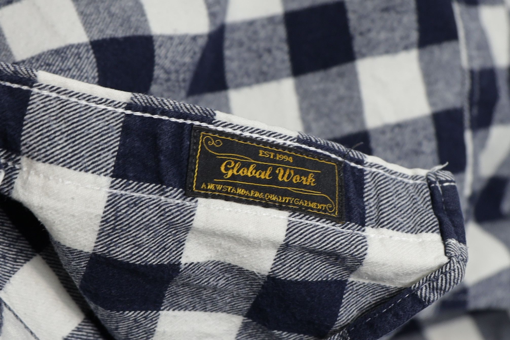 Global Work Global Work Kemeja Black White Check Flannel Shirt Size US S / EU 44-46 / 1 - 5 Thumbnail