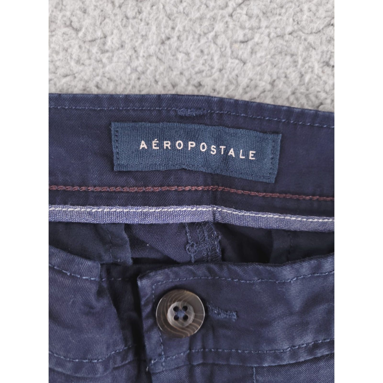 Vintage Aero Pants Mens 30x31 Chino Slim Blue Navy Straight 30 Inseam Regular Mens Size US 30 / EU 46 - 3 Thumbnail