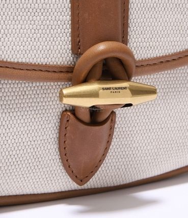 Saint Laurent Paris o1bcso1str1225 Size:OS/Le Caban Satchel in White/Brown Size ONE SIZE - 3 Thumbnail