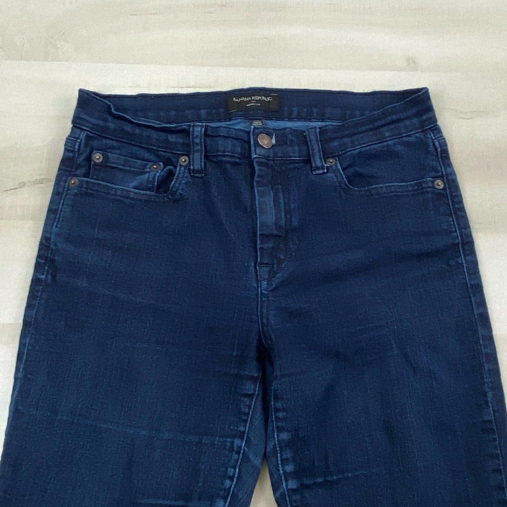 Banana Republic Banana Republic Womens Skinny Fit Jeans 6 Dark Blue Mid Rise Stretch Cotton Blend Size 28" / US 6 / IT 42 - 2 Thumbnail