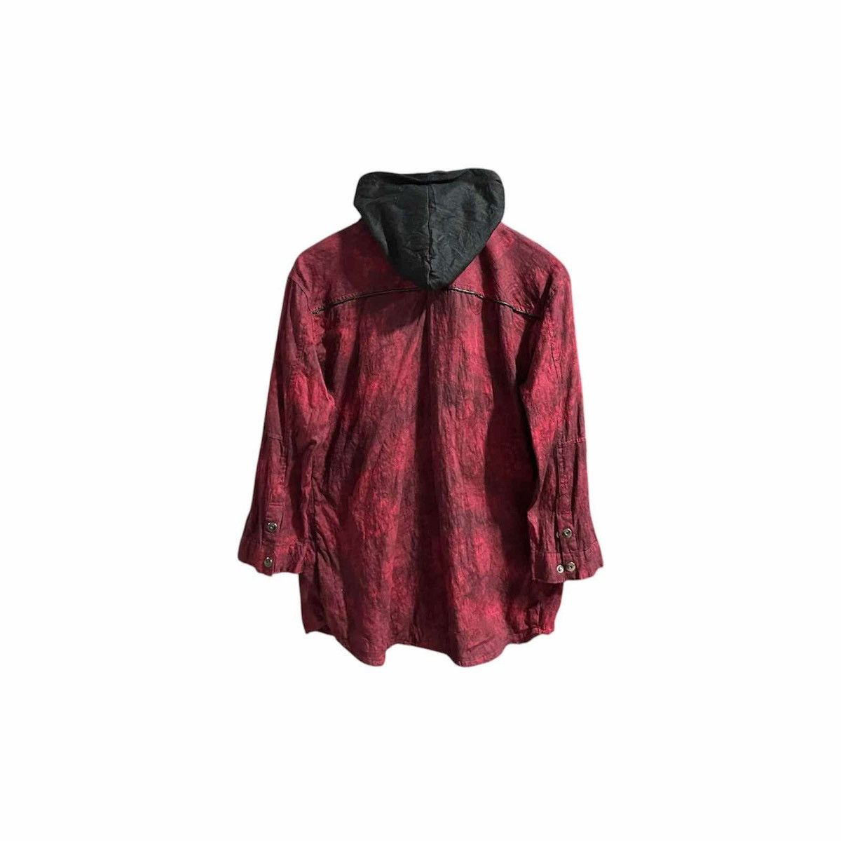 If Six Was Nine × Japanese Brand × semanticdesign 🔥Sick Y2K Semantic Design Double Layer Shirt Hood Goth Punk Size US L / EU 52-54 / 3 - 7 Thumbnail