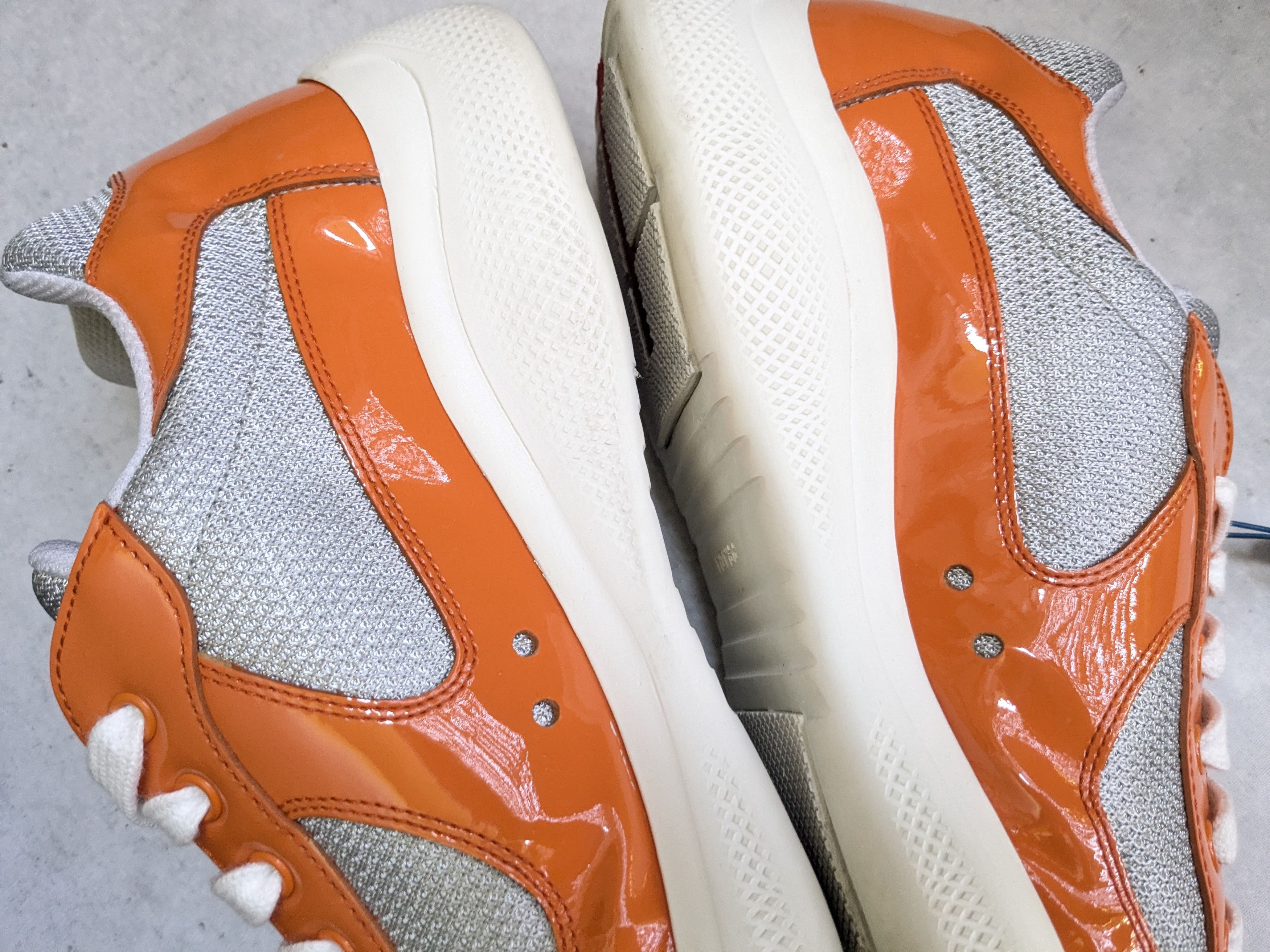 Prada Prada America's Cup Sneakers Orange 12 Patent Low Tops Size US 12 / EU 45 - 11 Thumbnail