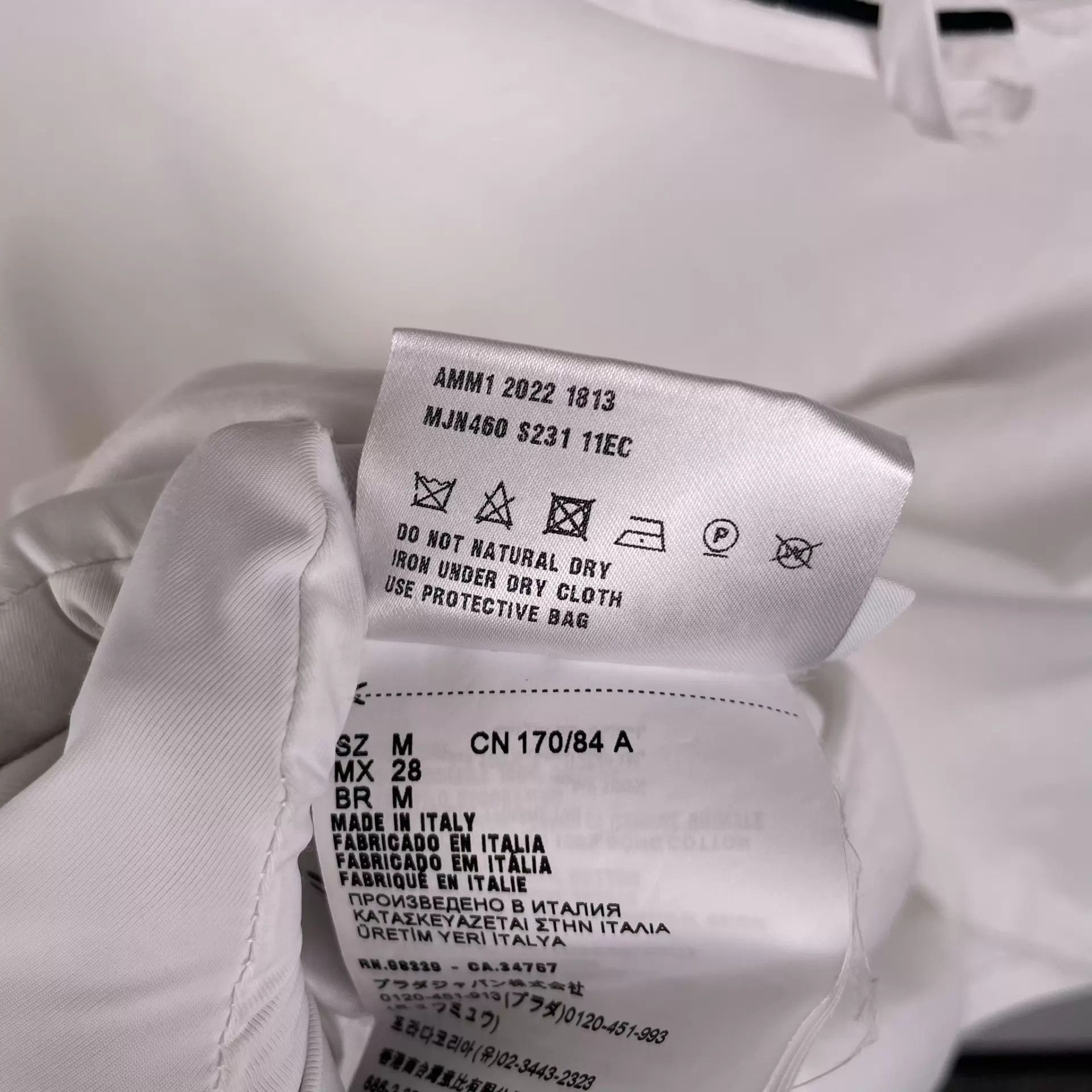 Miu Miu MIU MIU White Cotton Navy Collar Short Sleeve M Size M / US 6-8 / IT 42-44 - 5 Thumbnail