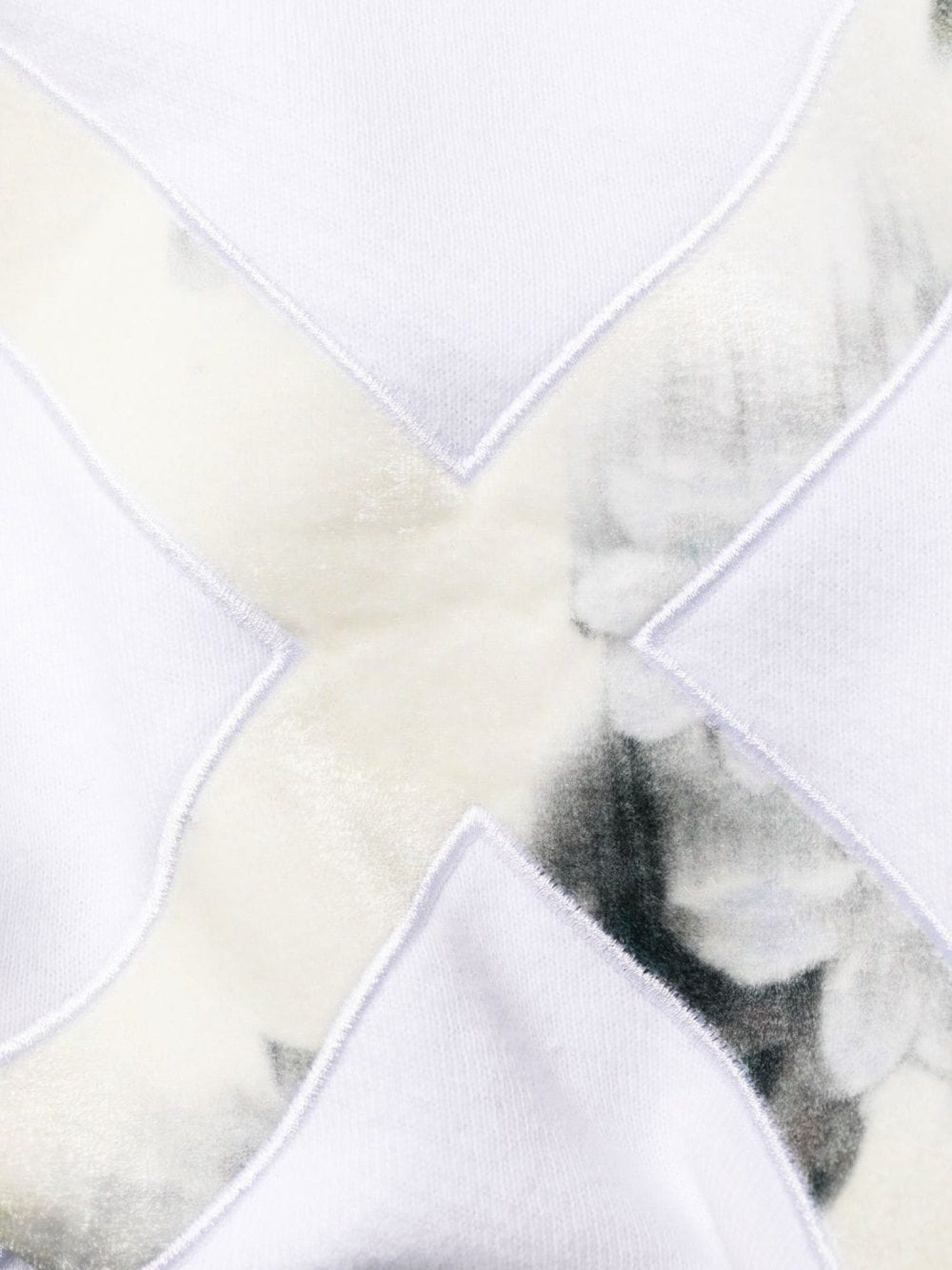 Off-White o1gr1nt0125 Flock Chine Flower Arrow Hoodie in White Size XS / US 0-2 / IT 36-38 - 7 Thumbnail