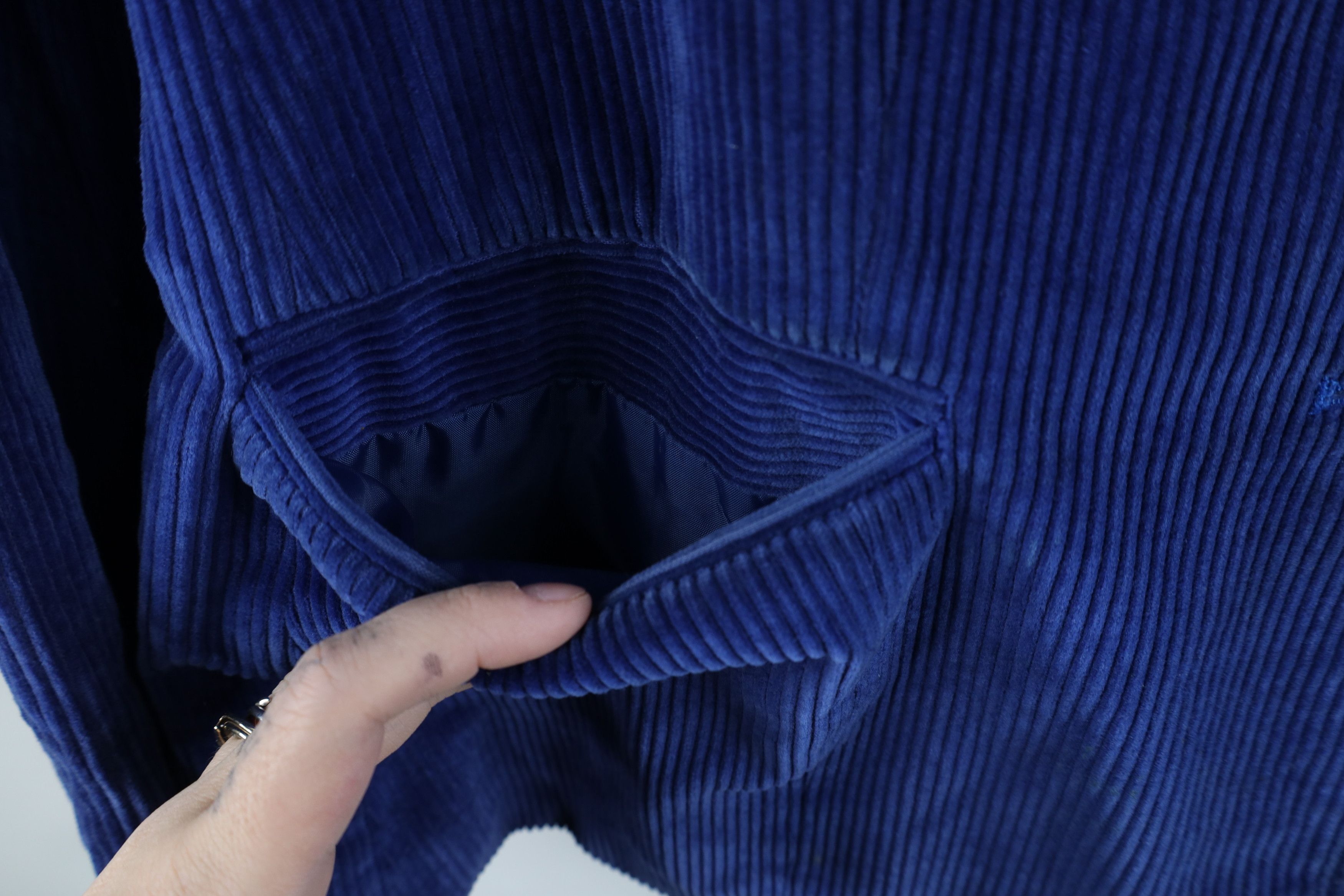 Vintage Vintage 70s Streetwear Corduroy Suit Blazer Jacket Blue Size XXL / US 16-18 / IT 52-54 - 5 Thumbnail