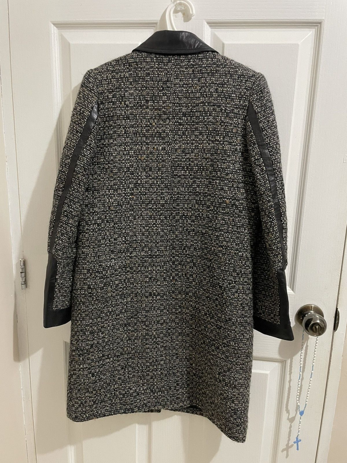 Other Terry Paris Made in France Tweed and leather Coat Size M / US 6-8 / IT 42-44 - 3 Thumbnail