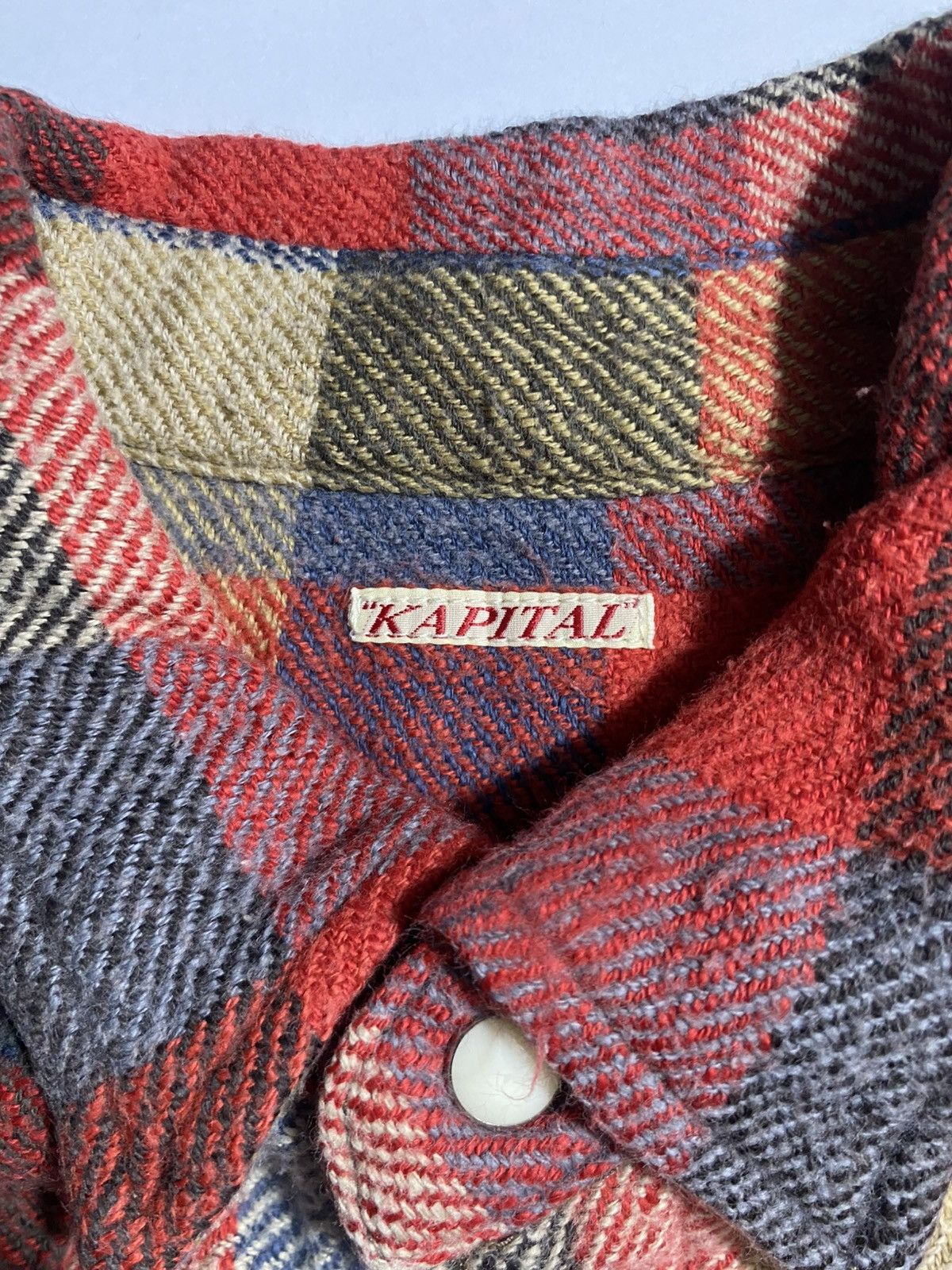 Kapital KAPITAL CHECK ALL OVER PATTERN CONCHO BUTTON SNAP WESTERN Size US M / EU 48-50 / 2 - 4 Thumbnail
