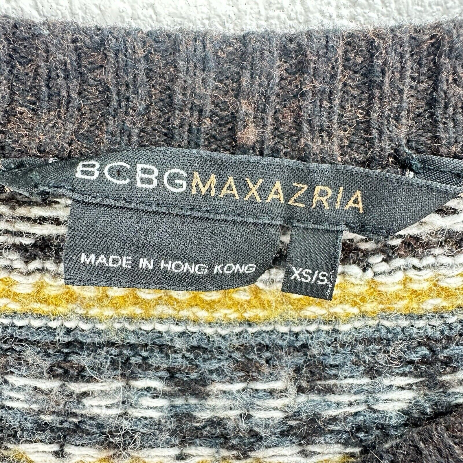 Bcbgmaxazria BCBG Maxazria Vintage Fair Isle Jumper Gray Lambswool XS/S Size XS / US 0-2 / IT 36-38 - 6 Thumbnail