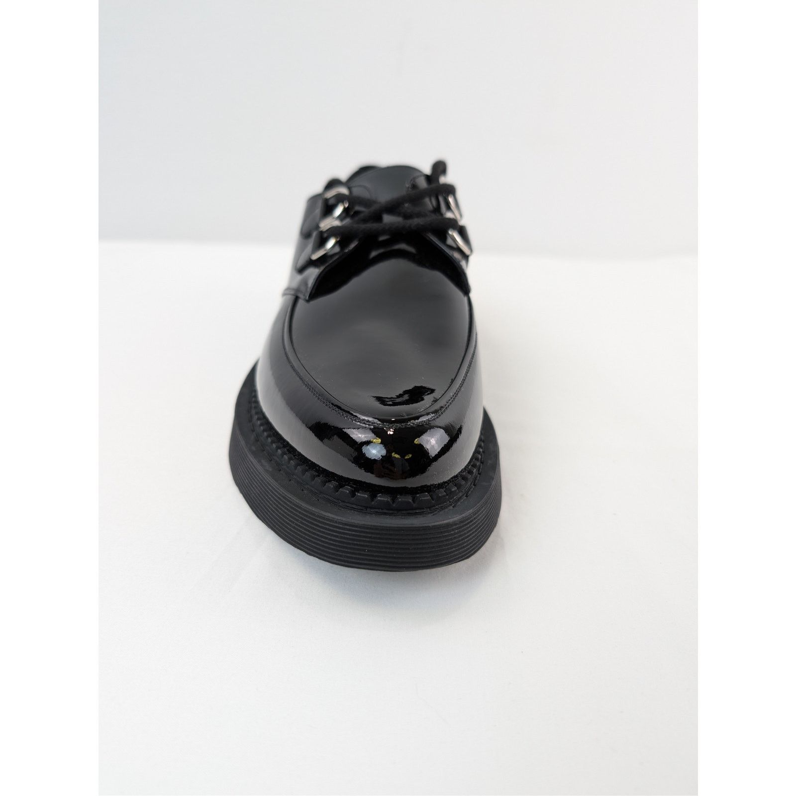 Saint Laurent Paris o1rshd1 Shiny Patent Leather Teddy Derby Shoes Boots Black Size US 12 / EU 45 - 14 Thumbnail