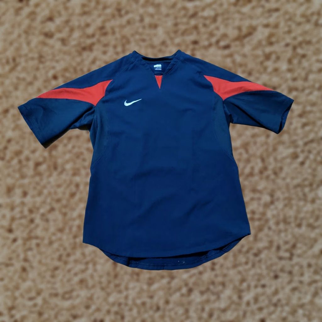 Nike Nike Fit Dry Rugby Training Jersey Navy Blue Red Men's Large Size US L / EU 52-54 / 3 - 1 Thumbnail