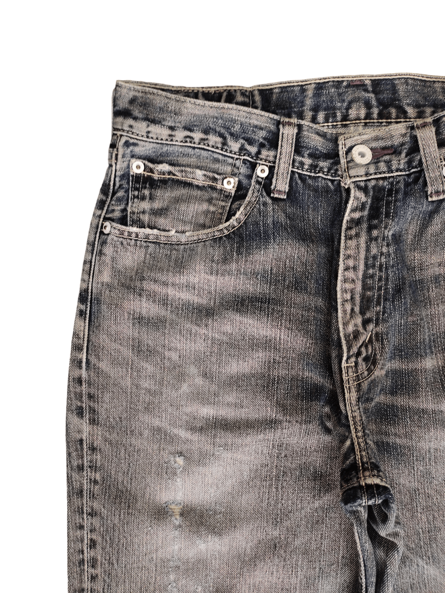Levi's Vintage Levis Distress Faded Destroy Knee Denim Jeans Size US 32 / EU 48 - 4 Thumbnail
