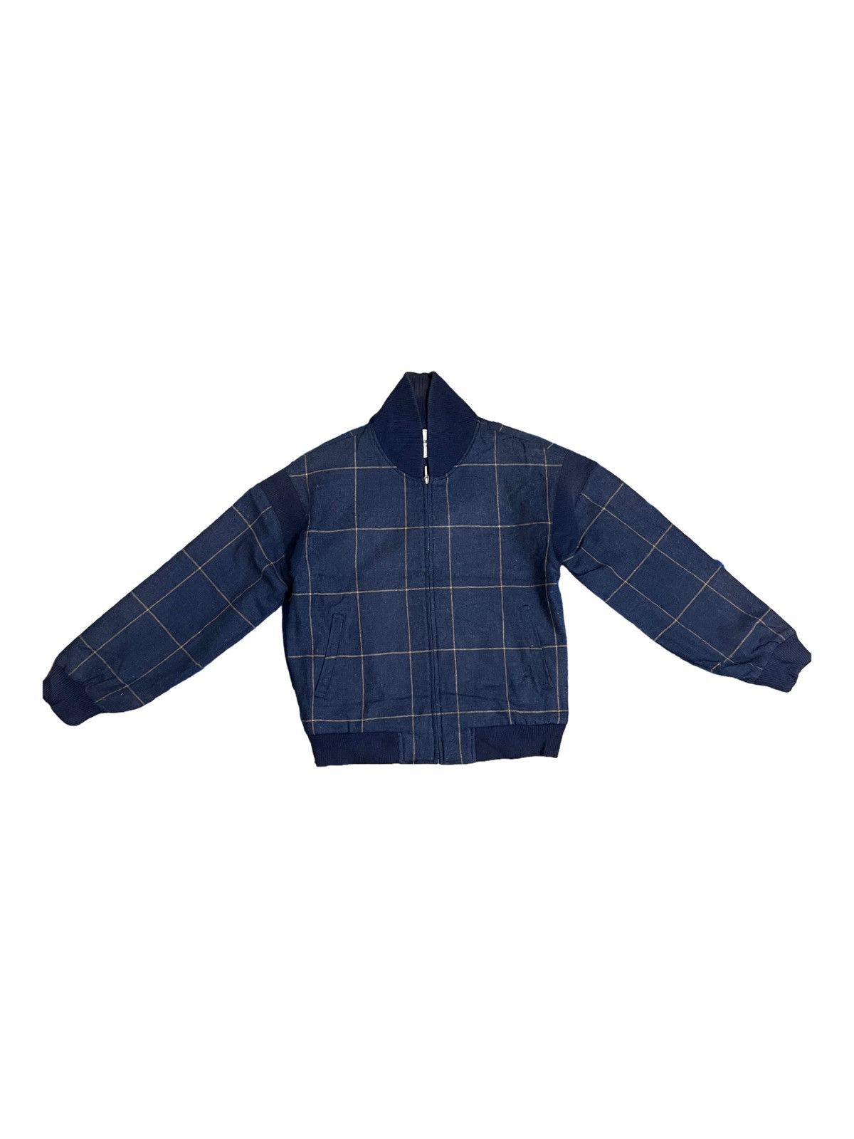 Grand Slam × Japanese Brand Vintage Grand Slam Blue Plaid Checker Quarter Zip Size US L / EU 52-54 / 3 - 1 Thumbnail