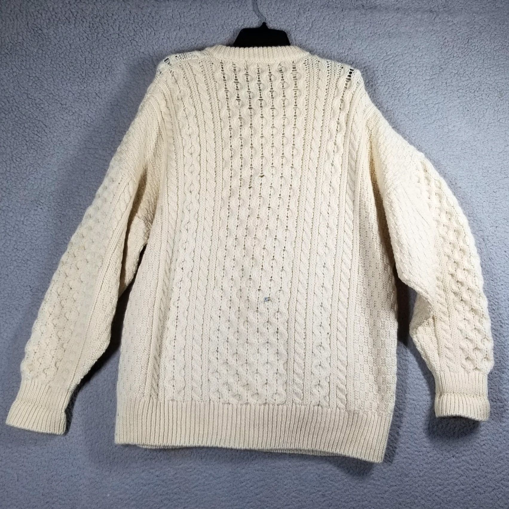 Vintage VINTAGE Callan Country Collection Wool Sweater Men Medium Crew Neck Cable Knit Cardigan All Seasons Irish Made Size US M / EU 48-50 / 2 - 2 Thumbnail