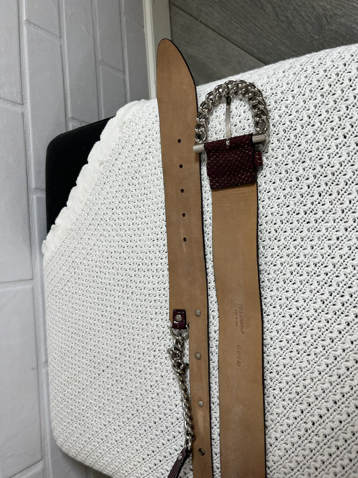 Dolce & Gabbana Dolce & Gabbana Women's Belt Leather Metal Size ONE SIZE - 8 Thumbnail
