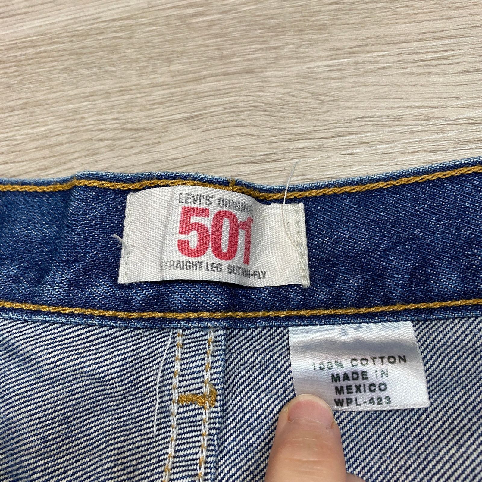 Levi's × Vintage Vintage Y2K Levi's 501 Straight Leg Button Fly Jeans 33x26 Size US 33 - 5 Thumbnail