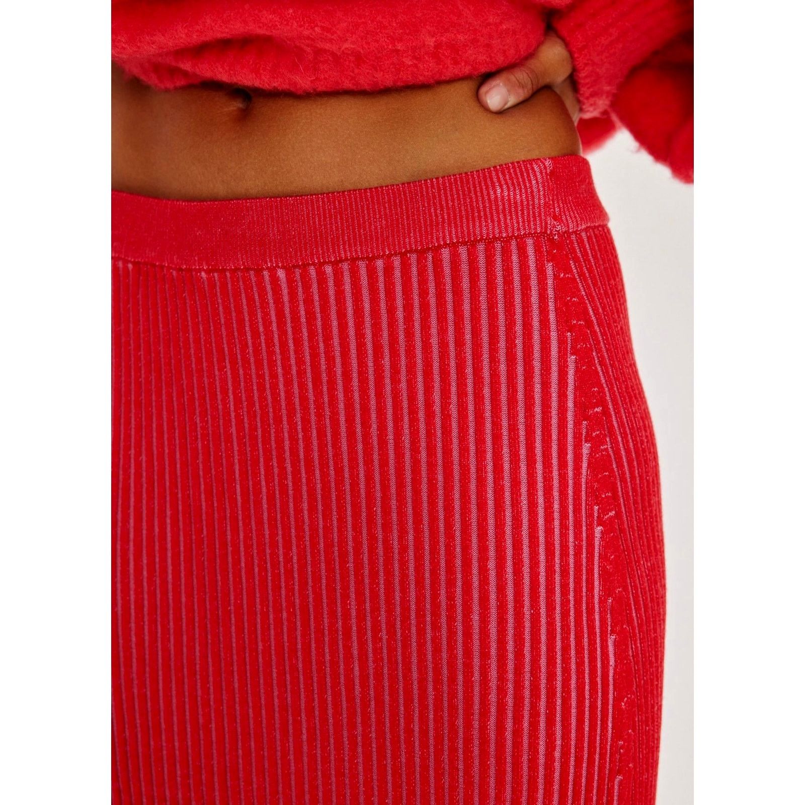 Free People Free People Clara Hi Rise Knit Maxi Skirt Brown Combo size S Size 27" / US 4 / IT 40 - 8 Thumbnail