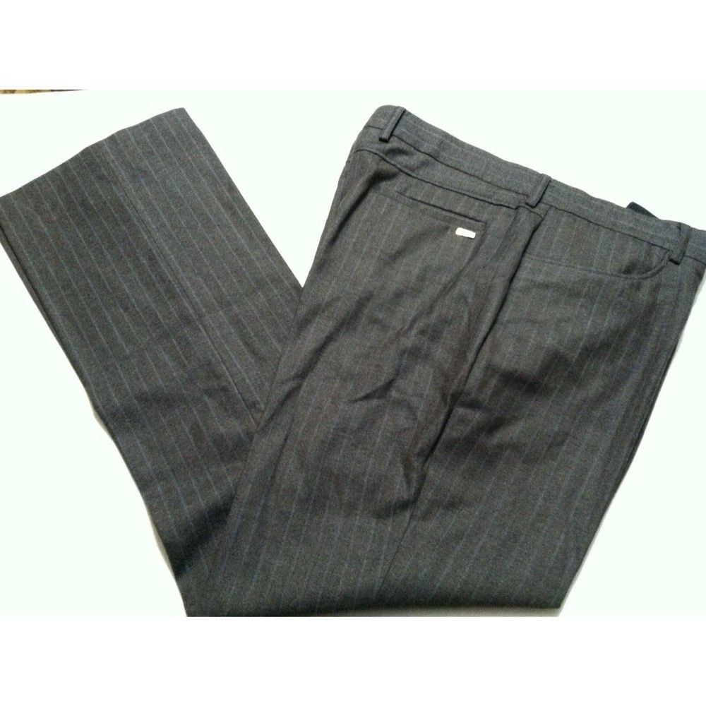 Ted Baker TED BAKER MEN'S BROWN 100%WOOL STRIPED DRESS PANTS 38/34 Size 38L - 1 Thumbnail