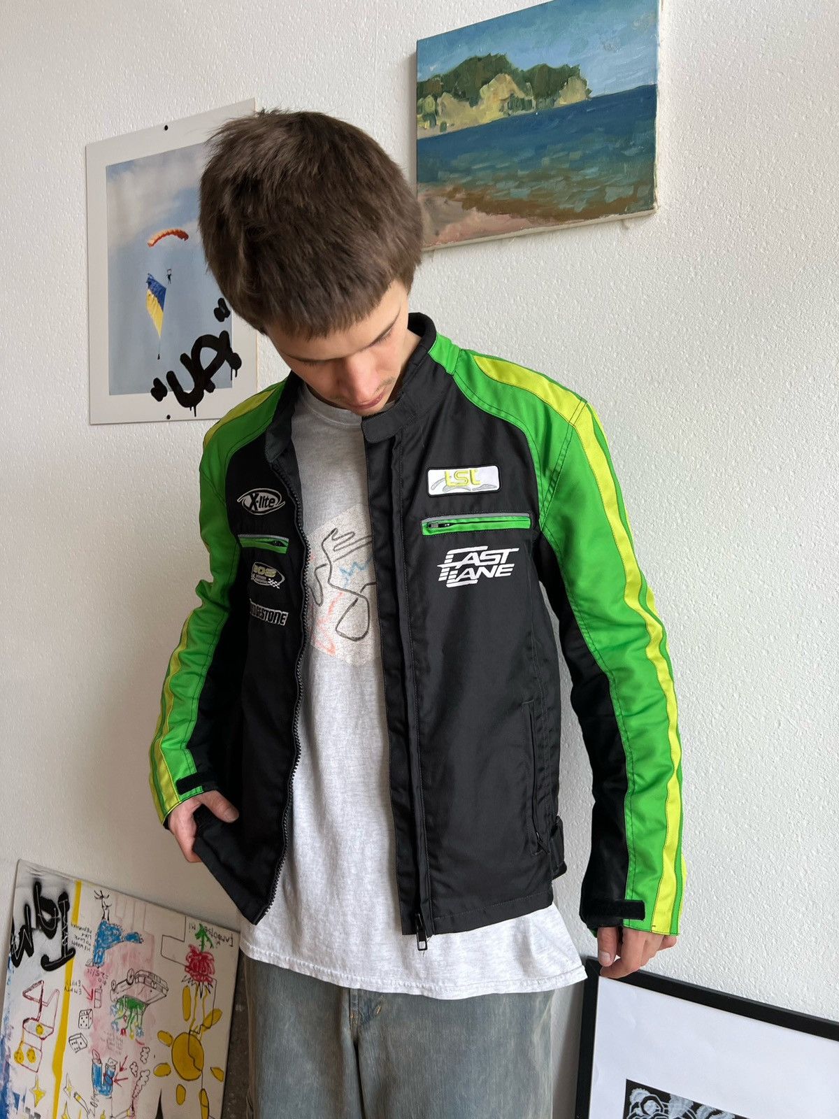 Vintage Racing vintage fast lane jacket Size US L / EU 52-54 / 3 - 17 Thumbnail