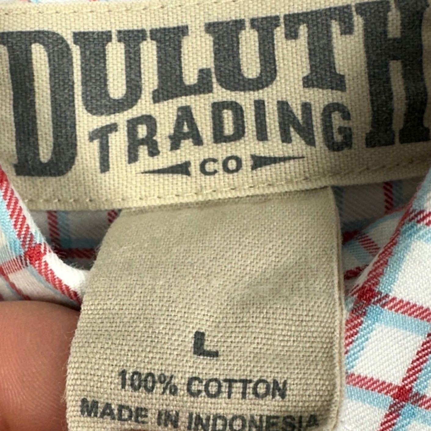 Duluth Trading Company Duluth Trading Co Shirt Mens L Red Blue Button Down Check Long Sleeve EUC Size US L / EU 52-54 / 3 - 5 Thumbnail