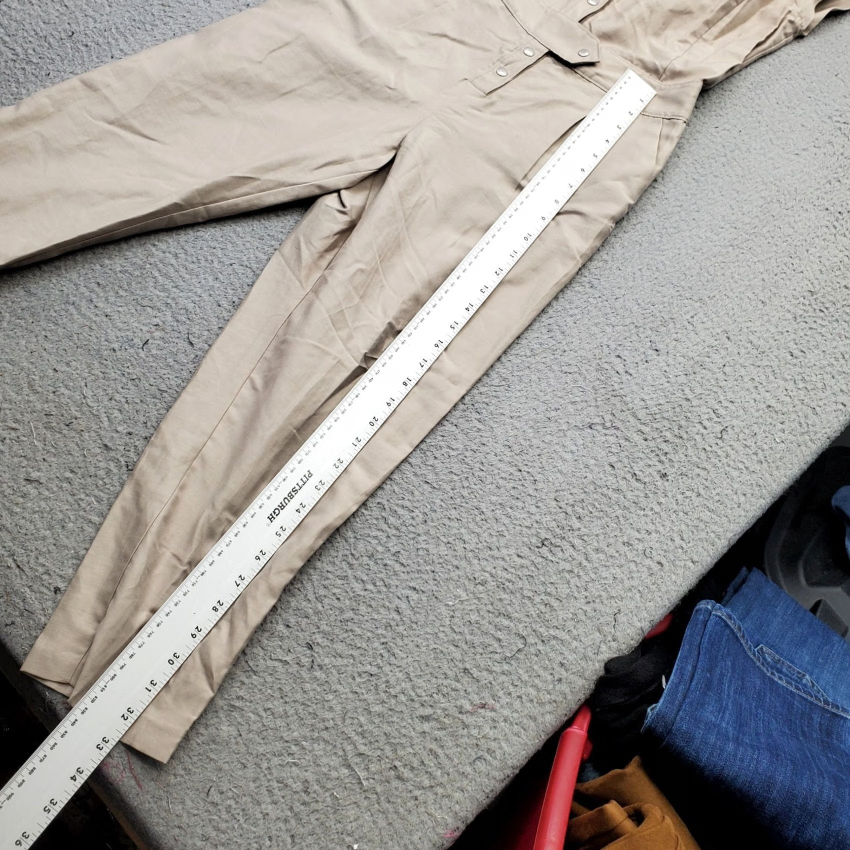 Armani Exchange Armani Exchange Jumpsuit Womens 0 Tan Sleeveless V-Neck Snap Front Size 25" / US 0 / IT 36 - 4 Thumbnail