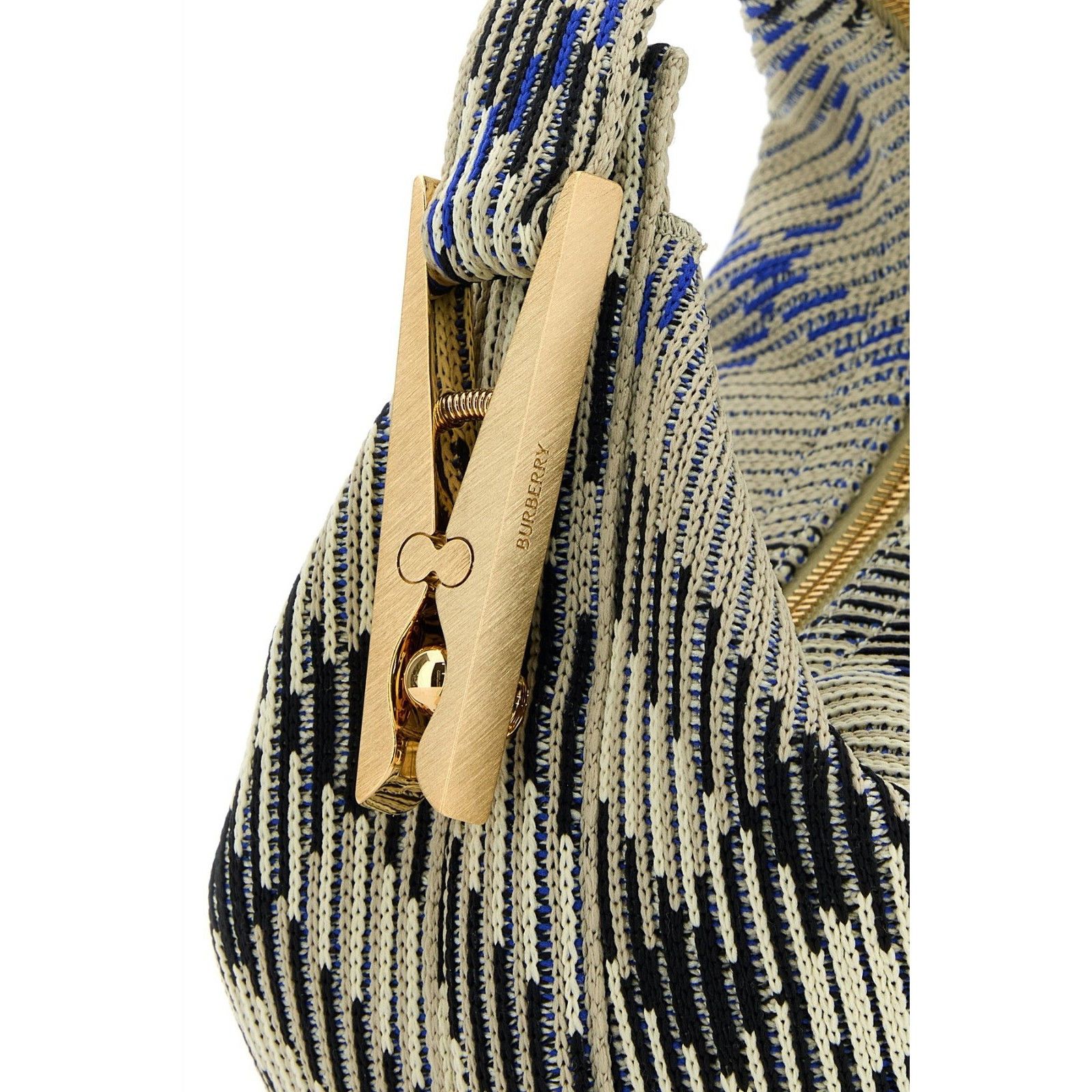 Burberry BURBERRY Peg Mini Gray Lichen Checkered Top Handle Bag New A Size ONE SIZE - 4 Thumbnail