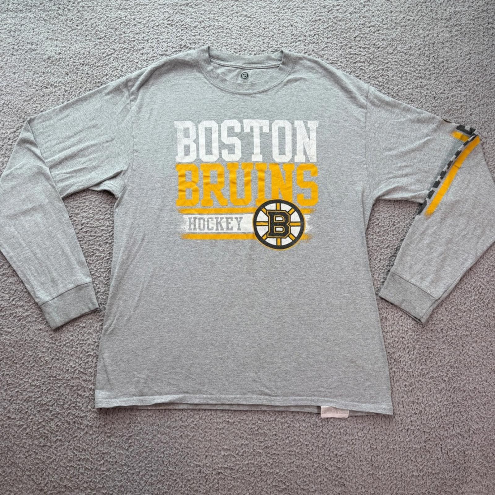 NHL NHL Boston Bruins Hockey Long Sleeve Graphic T-Shirt Mens L Size US L / EU 52-54 / 3 - 1 Thumbnail