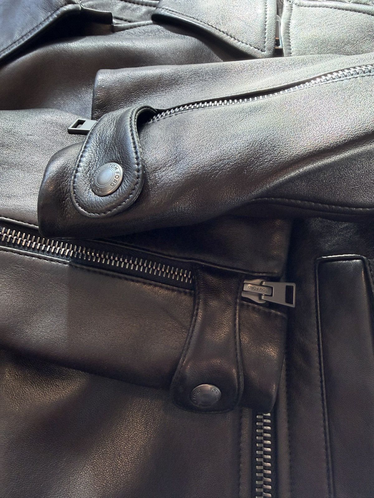 Tom Ford TOM FORD Leather Jacket Sz 42 Size M / US 6-8 / IT 42-44 - 23 Thumbnail