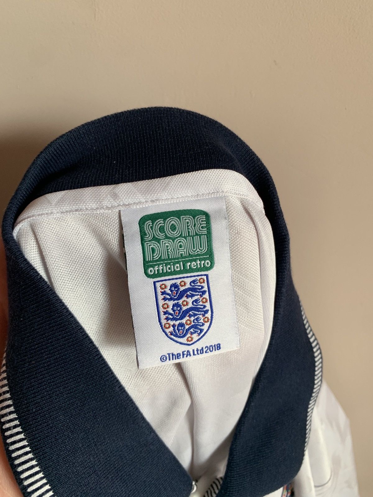 Vintage England 1990/92 Home Football Shirt Retro Score Draw Soccer Size US XL / EU 56 / 4 - 8 Thumbnail