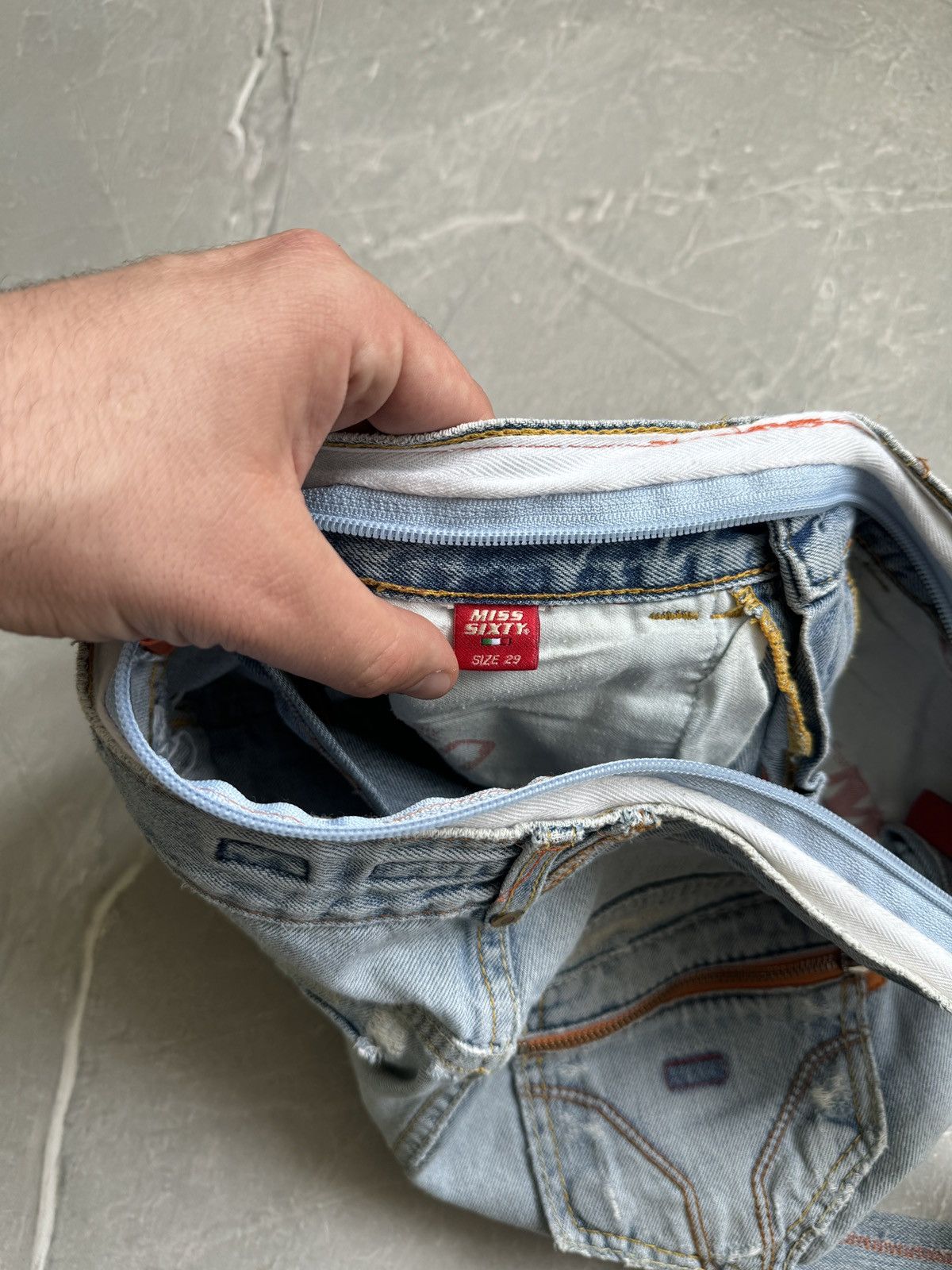 Miss Sixty Vintage y2k Miss Sixty Denim Shoulder Bag Upcycple Rework Size ONE SIZE - 14 Thumbnail