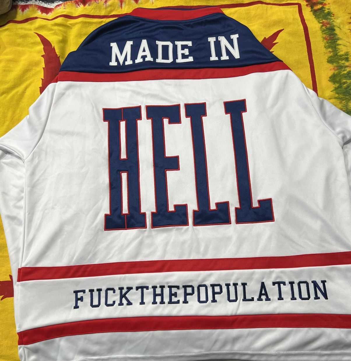Fuck The Population XXXL 3X FTP Made in Hell Hockey Jersey White Size XXXL 3X Size US XXL / EU 58 / 5 - 3 Thumbnail