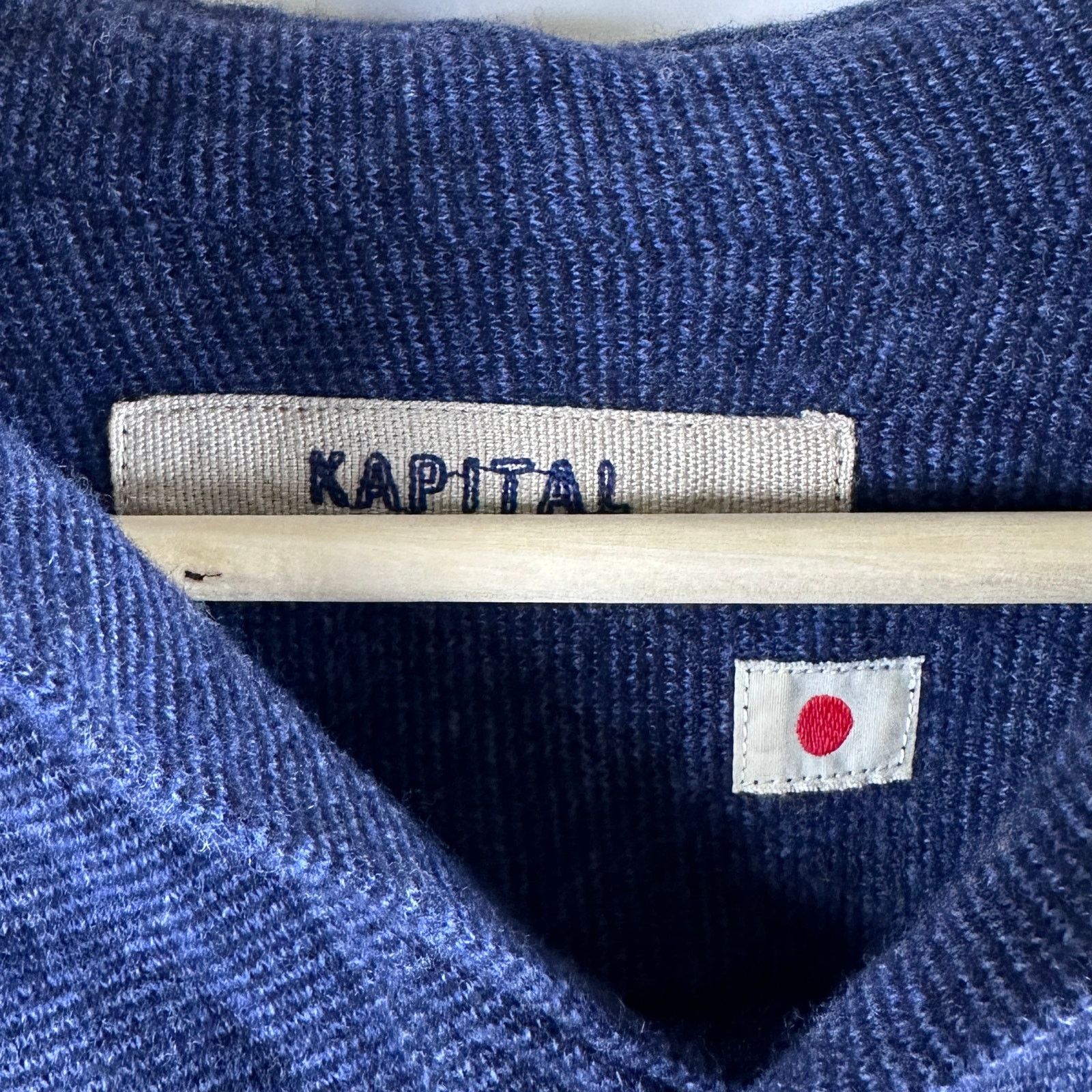 Kapital Blue Knit Longsleeve Polo Size US S / EU 44-46 / 1 - 4 Thumbnail