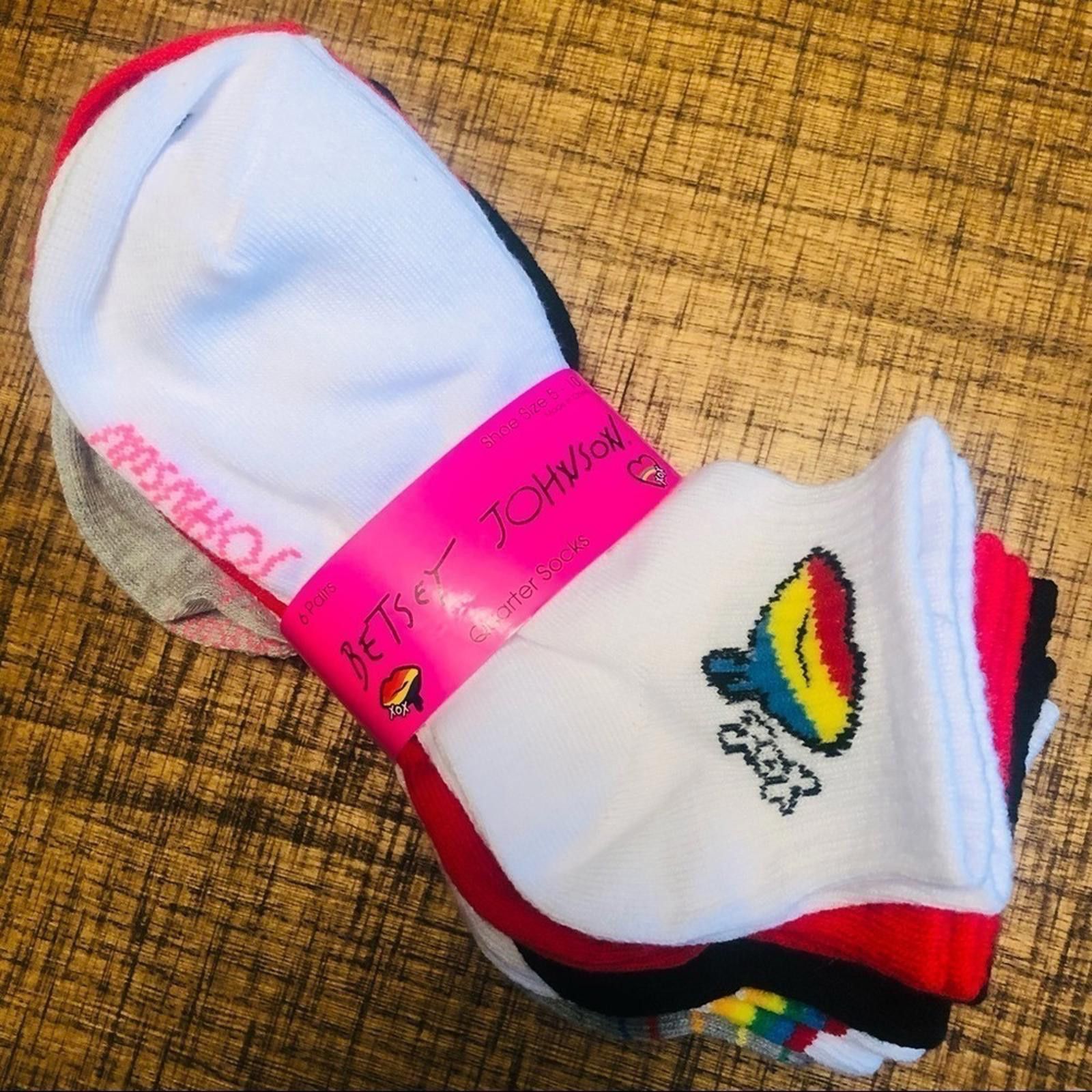 Betsey Johnson Betsey Johnson Six Pack Ankle Socks NWT Size ONE SIZE - 2 Thumbnail