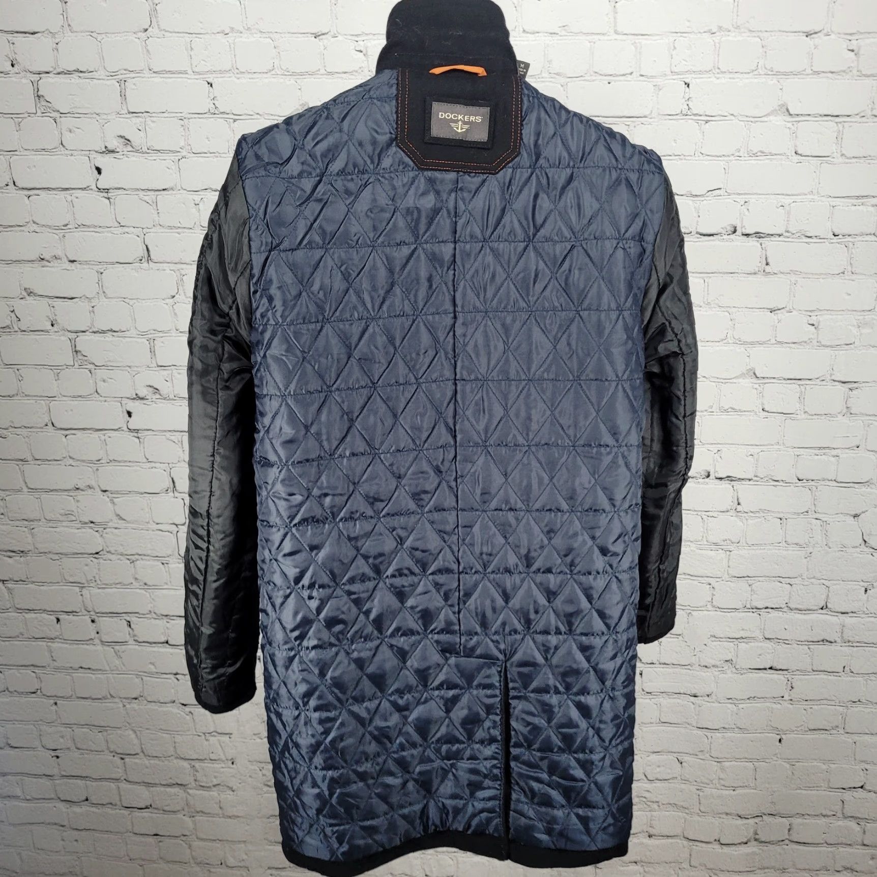 Dockers DOCKERS Black Wool Blend Buttoned Insulated Quilted Liner Over Coat Medium M Men's Coat Size US M / EU 48-50 / 2 - 6 Thumbnail
