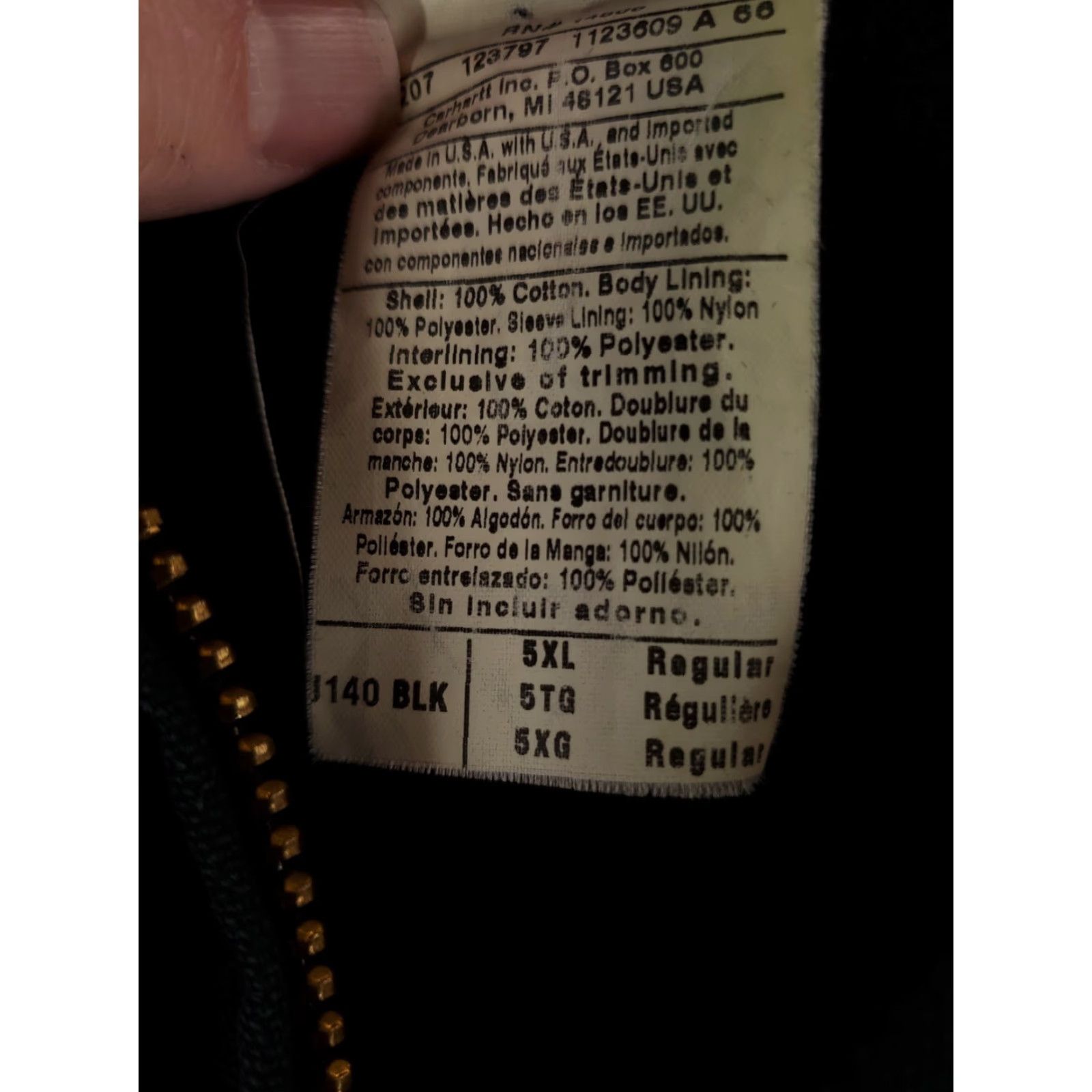 Carhartt VINTAGE Carhartt Jacket 90s Active Black J140 Made USA Mens 5XL Bomber Jacket Size US XXL / EU 58 / 5 - 4 Thumbnail