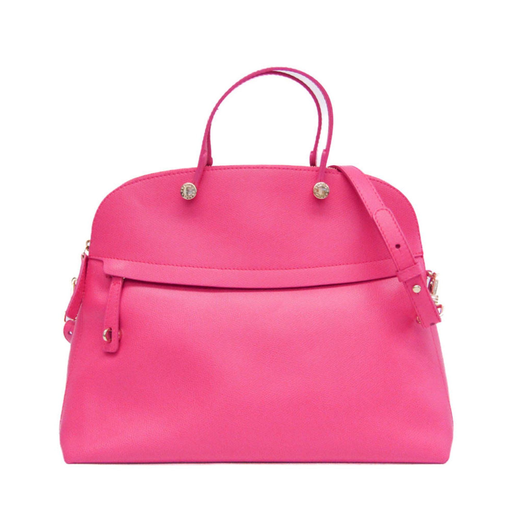 Furla Furla Piper L Women's Leather Handbag,Shoulder Bag Pink Size ONE SIZE - 1 Thumbnail