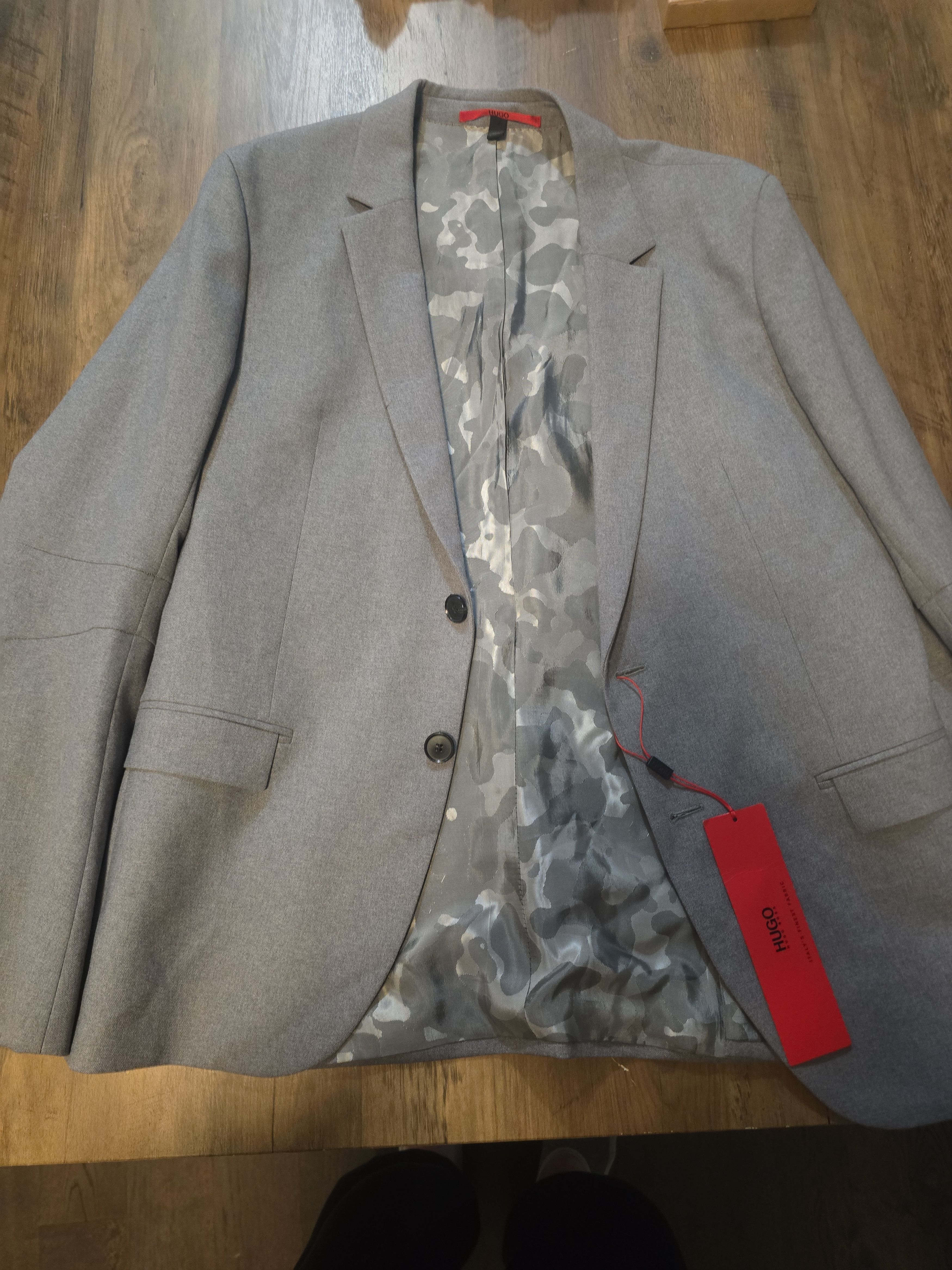 Hugo Boss Hugo Boss HUGO Grey Slim Fit Blazer Jacket New Size 40R - 2 Thumbnail