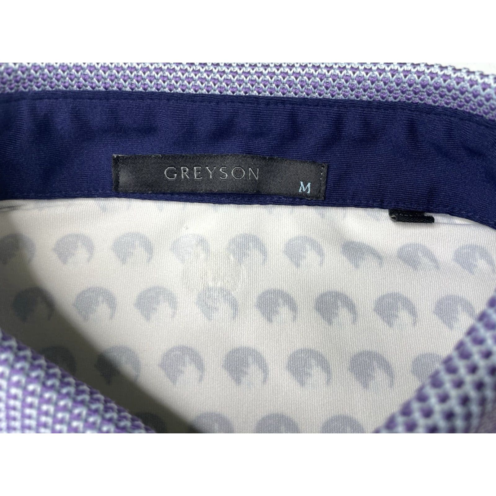 Vintage Greyson Saginaw Polo Shirt Mens Medium White AOP Wolf Print Golf Polo Shirt Size US M / EU 48-50 / 2 - 3 Thumbnail