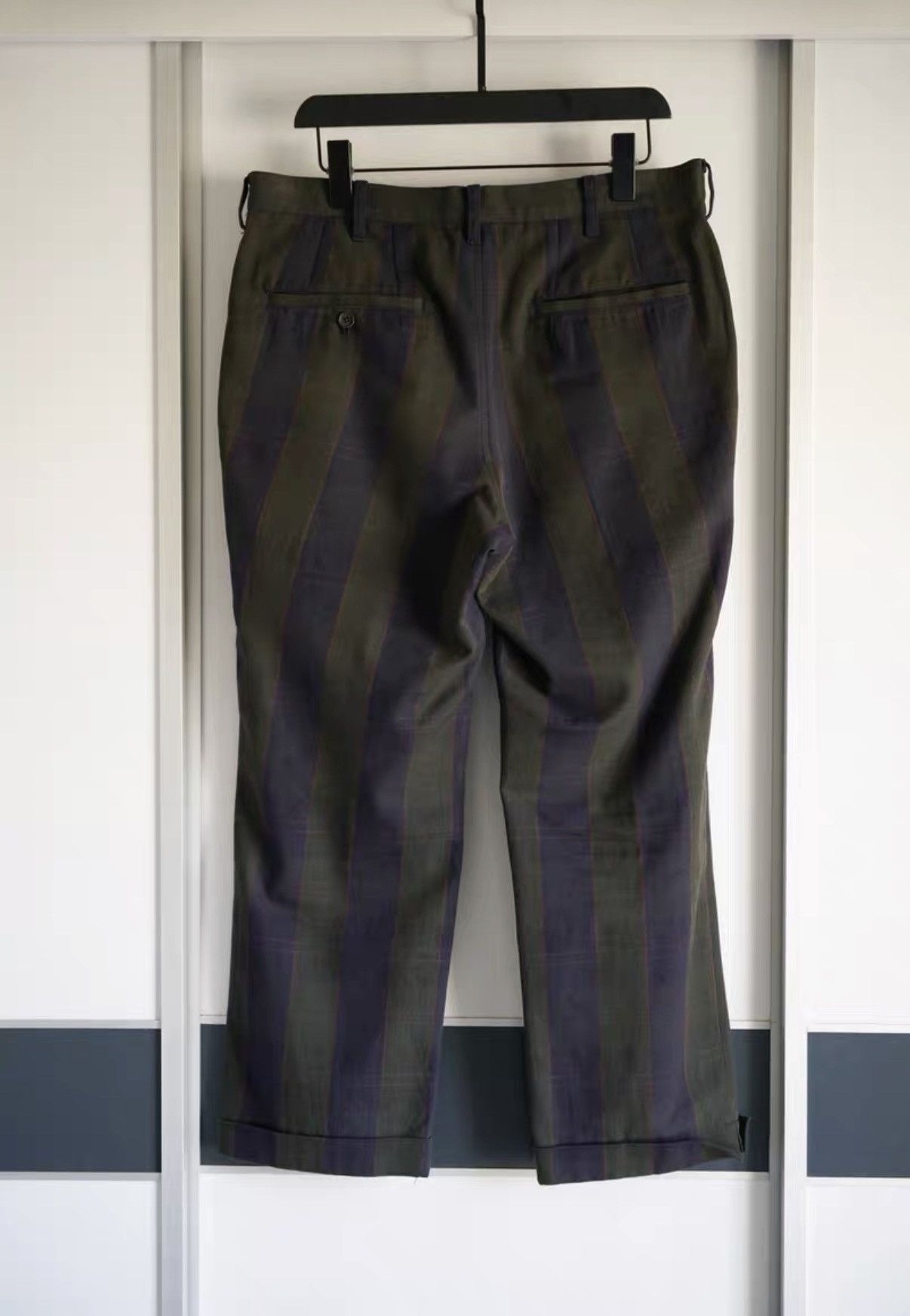Yohji Yamamoto Yohji Yamamoto 12aw Plaid Fold-over Wool Pants K4 Size US 34 / EU 50 - 2 Thumbnail