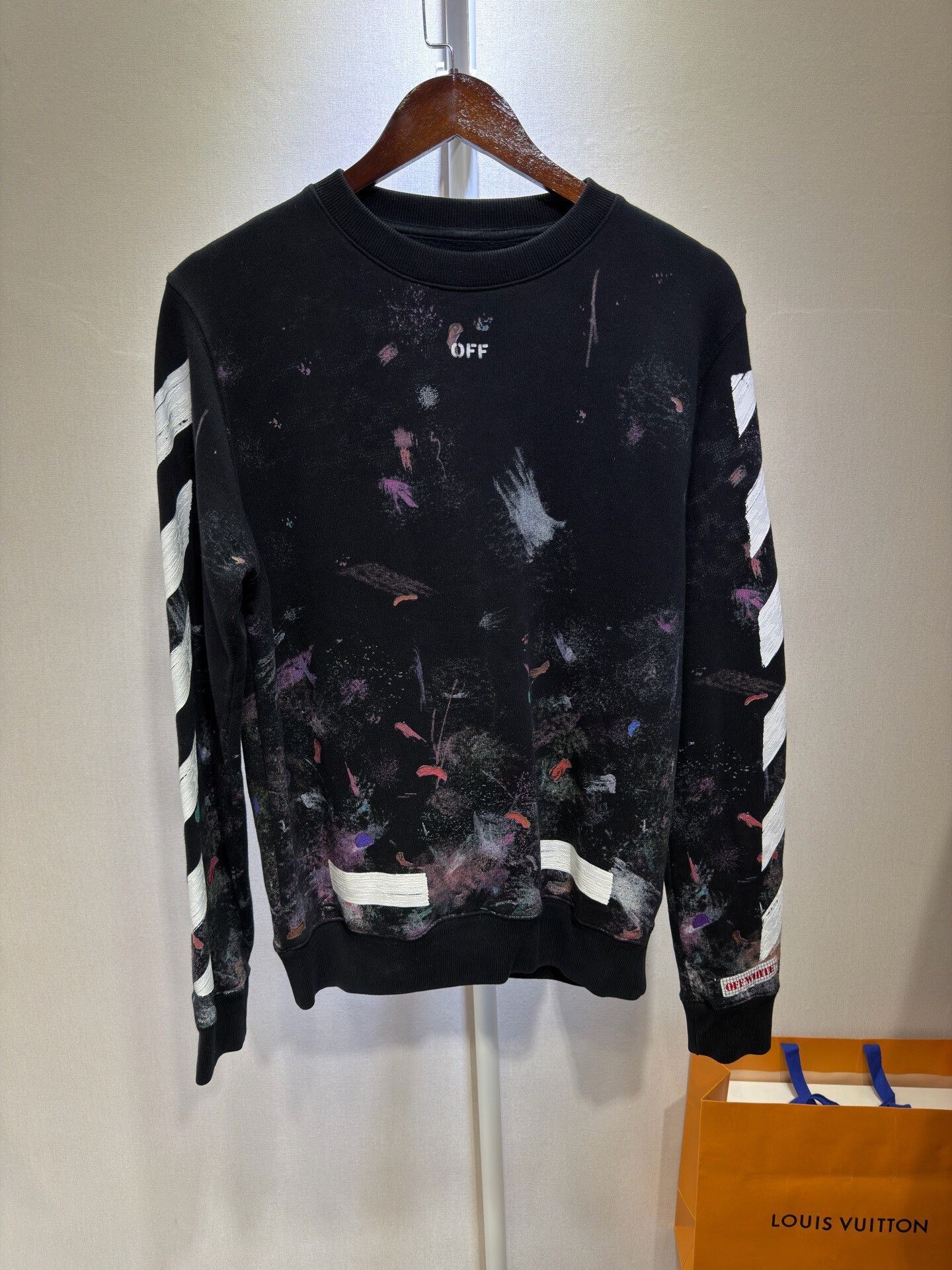 Off-White Off-White Black Fireworks Sweatshirt Size XXS / US 00 / IT 34 - 1 Thumbnail