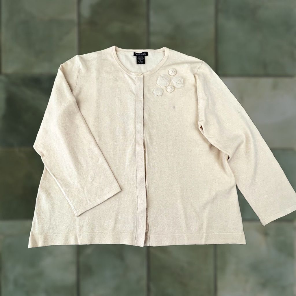 Willi Smith Willi Smith Womens Sweater Large Cream Size L / US 10 / IT 46 - 1 Thumbnail