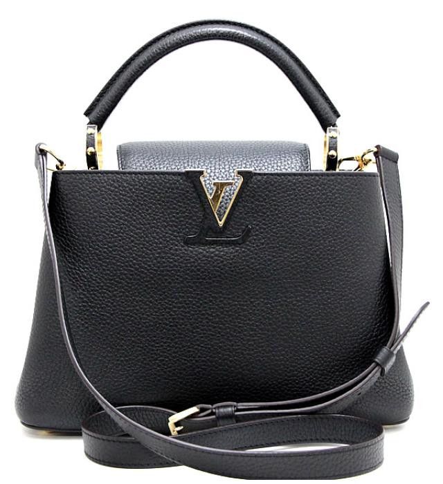 Louis Vuitton Capucine BB Shoulder Bag Leather Black