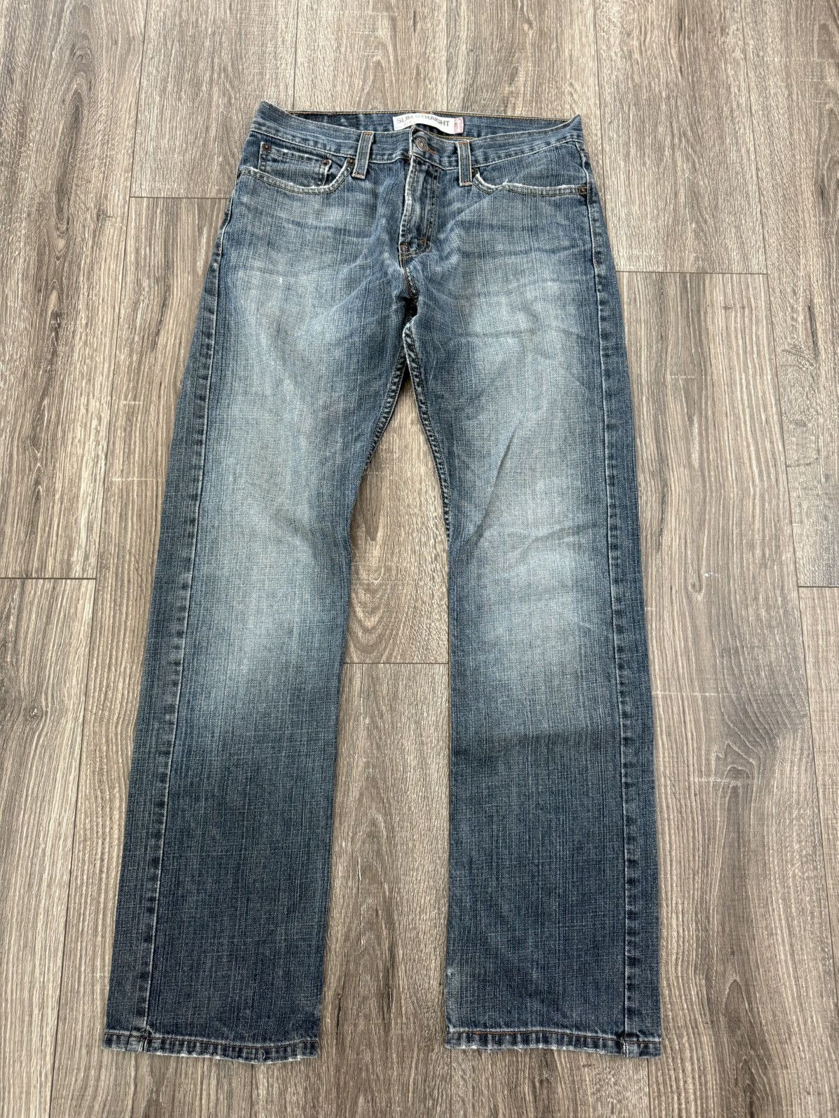 Levi's Vintage Levis Indigo Wash 514 Slim Straight Size US 31 - 8 Thumbnail