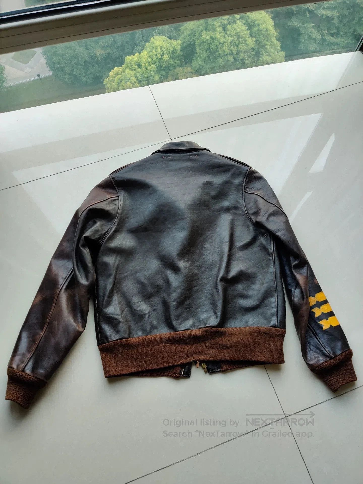 The Real McCoy's realmccoy A2 leather bomber jacket with paint. Size US M / EU 48-50 / 2 - 2 Thumbnail